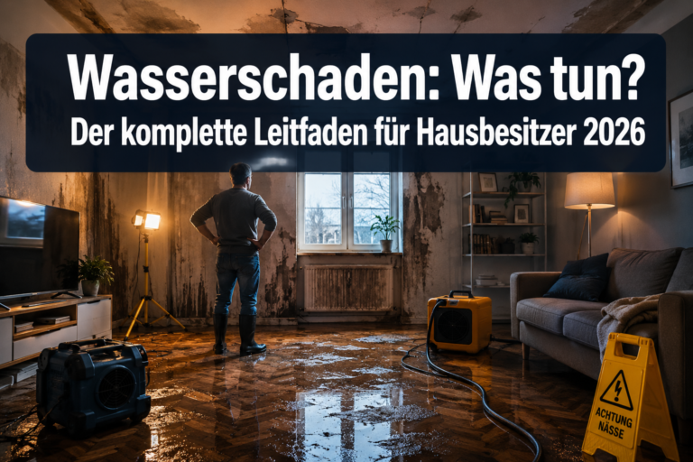 Wasserschaden: Was tun? Der komplette Leitfaden für Hausbesitzer 2026